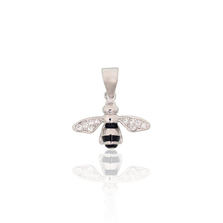 Women,  - Silver pendant, Silver 925 fineness, Rhodium (Plating), Zirkons , Jewelery enamel