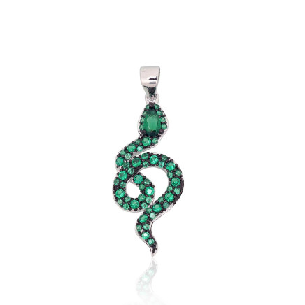 Women,  - Silver pendant, Silver 925 fineness, Rhodium (Plating), Zirkons