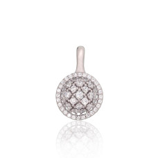 Silver pendant, Silver 925 fineness, Rhodium (Plating), Zirkons