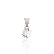 Sudraba kulons, 0.4 g, Sudrabs 925 prove, rodijs (pārklājums), Cirkoni