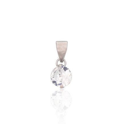 Women,  - Silver pendant, 0.4 g, Silver 925 fineness, Rhodium (Plating), Zirkons