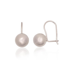 Silver hook earrings, Silver 925 fineness, Rhodium (Plating)