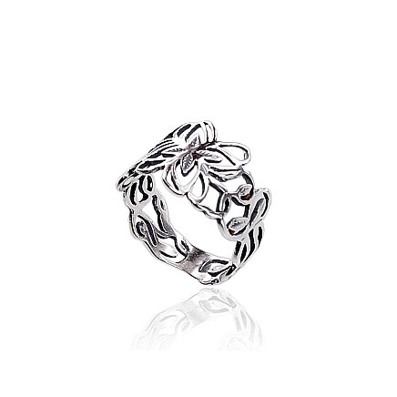 Silver ring, 17.5, 3.4 g, Silver 925 fineness, oxide (Plating), - 2100668000072 Women, - Silver ring, 17.5, 3.4 g, Silver 925 fineness, oxide (Plating)