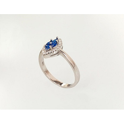 Серебряное кольцо, 16.5, 2.5 g, Серебро 925 проба, родий (покрытие), Цирконы, - 2101623000137 Женские, - Серебряное кольцо, 16.5, 2.5 g, Серебро 925 проба, родий (покрытие), Цирконы