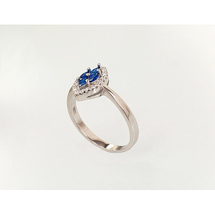 Women,  - Silver ring, 18, 2.5 g, Silver 925 fineness, Rhodium (Plating), Zirkons