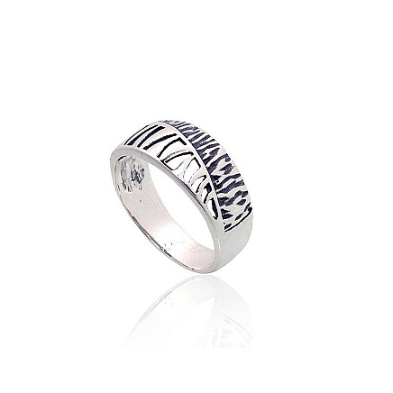 Silver ring, Silver 925 fineness, oxide (Plating), - 2101663000012 Women, - Silver ring, Silver 925 fineness, oxide (Plating)