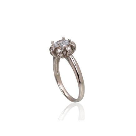 Silver ring, 18, 3.3 g, Silver 925 fineness, Rhodium (Plating), Zirkons, - 2101791000069 Women, - Silver ring, 18, 3.3 g, Silver 925 fineness, Rhodium (Plating), Zirkons