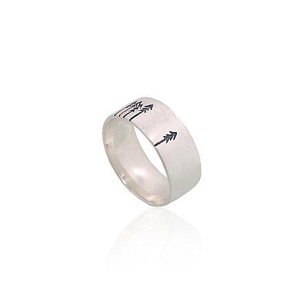 Silver ring, 17.5, 4.4 g, Silver 925 fineness, oxide (Plating), - 2101833000019 Women, - Silver ring, 17.5, 4.4 g, Silver 925 fineness, oxide (Plating)