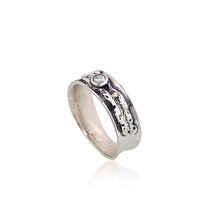 Silver ring, 17, 4.9 g, Silver 925 fineness, oxide (Plating), Zirkons, - 2101834000100 Women, - Silver ring, 17, 4.9 g, Silver 925 fineness, oxide (Plating), Zirkons