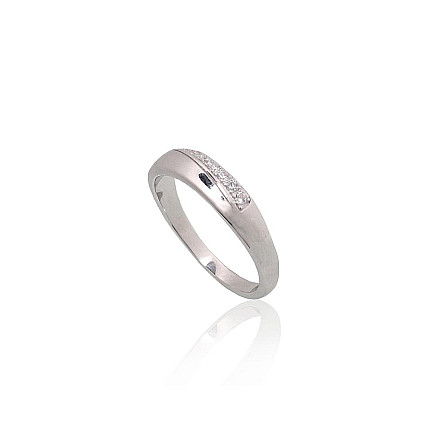Silver ring, Silver 925 fineness, Rhodium (Plating), Zirkons, - 2101949000040 Women, - Silver ring, Silver 925 fineness, Rhodium (Plating), Zirkons