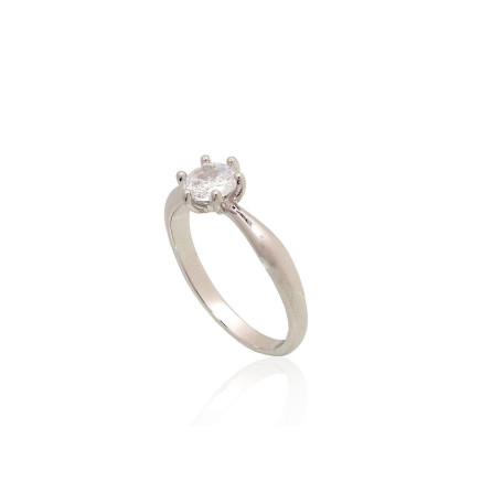 Серебряное кольцо, 18, 2.2 g, Серебро 925 проба, родий (покрытие), Цирконы, - 2101975000083 Женские, - Серебряное кольцо, 18, 2.2 g, Серебро 925 проба, родий (покрытие), Цирконы