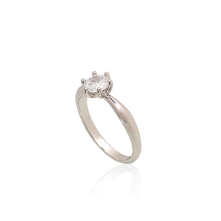 Серебряное кольцо, 18, 2.3 g, Серебро 925 проба, родий (покрытие), Цирконы, - 2101975000076 Женские, - Серебряное кольцо, 18, 2.3 g, Серебро 925 проба, родий (покрытие), Цирконы