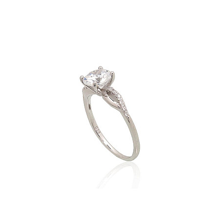 Silver ring, 17, 2.1 g, Silver 925 fineness, Rhodium (Plating), Zirkons, - 2101976000037 Women, - Silver ring, 17, 2.1 g, Silver 925 fineness, Rhodium (Plating), Zirkons
