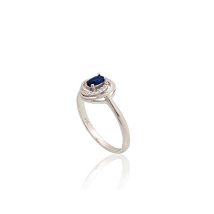 Silver ring, Silver 925 fineness, Rhodium (Plating), Zirkons, - 2101979000072 Women, - Silver ring, Silver 925 fineness, Rhodium (Plating), Zirkons