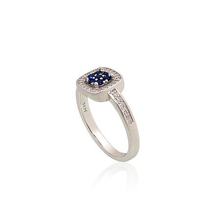 Silver ring, 17, 2.9 g, Silver 925 fineness, Rhodium (Plating), Zirkons, - 2101981000015 Women, - Silver ring, 17, 2.9 g, Silver 925 fineness, Rhodium (Plating), Zirkons