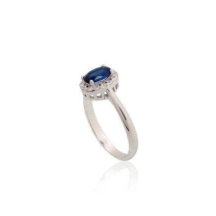 Women,  - Silver ring, 18, 2.6 g, Silver 925 fineness, Rhodium (Plating), Zirkons