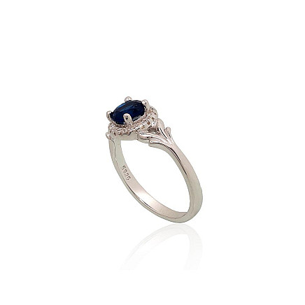 Women,  - Silver ring, 18, 2.8 g, Silver 925 fineness, Rhodium (Plating), Zirkons