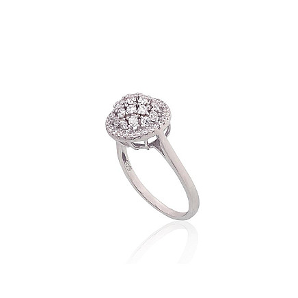 Silver ring, Silver 925 fineness, Rhodium (Plating), Zirkons, - 2101987000019 Women, - Silver ring, Silver 925 fineness, Rhodium (Plating), Zirkons