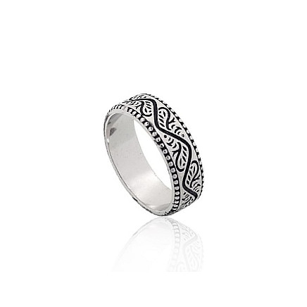 Серебряное кольцо, 17.5, 4.1 g, Серебро 925 проба, оксид (покрытие), - 2101997000023 Женские, - Серебряное кольцо, 17.5, 4.1 g, Серебро 925 проба, оксид (покрытие)