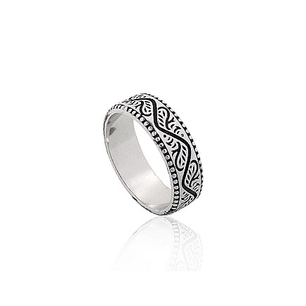 Silver ring, 19, 4.3 g, Silver 925 fineness, oxide (Plating), - 2101997000054 Women, - Silver ring, 19, 4.3 g, Silver 925 fineness, oxide (Plating)