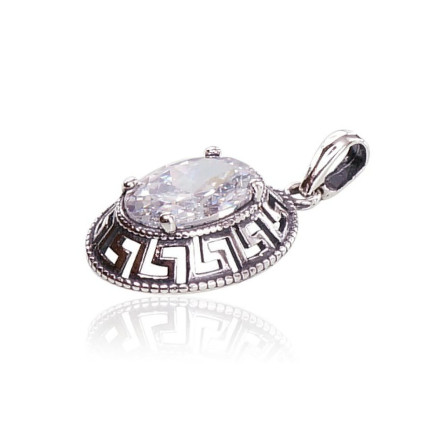 Silver pendant, Silver 925 fineness, oxide (Plating), Zirkons, - 2300687000019 Women, - Silver pendant, Silver 925 fineness, oxide (Plating), Zirkons