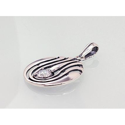 Silver pendant, Silver 925 fineness, oxide (Plating), Zirkons, - 2301528000038 Women, - Silver pendant, Silver 925 fineness, oxide (Plating), Zirkons