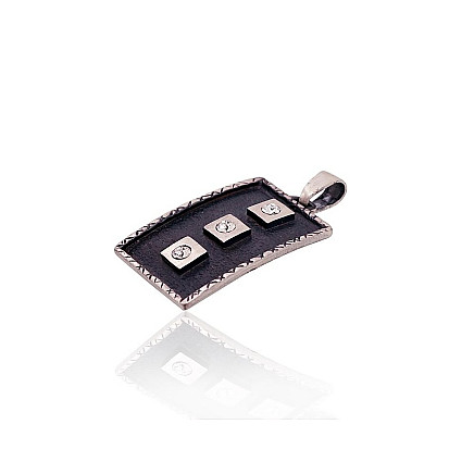 Серебряный кулон, 6.5 g, Серебро 925 проба, оксид (покрытие), Кристаллы, - 2301534000022 Женские, - Серебряный кулон, 6.5 g, Серебро 925 проба, оксид (покрытие), Кристаллы