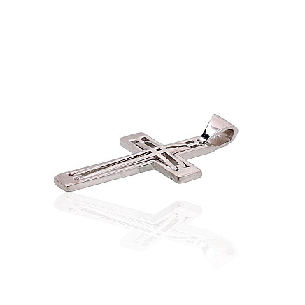 Silver pendant, Silver 925 fineness, Rhodium (Plating), Cross - 2301829000065 Crosses and Icons, Cross - Silver pendant, Silver 925 fineness, Rhodium (Plating)