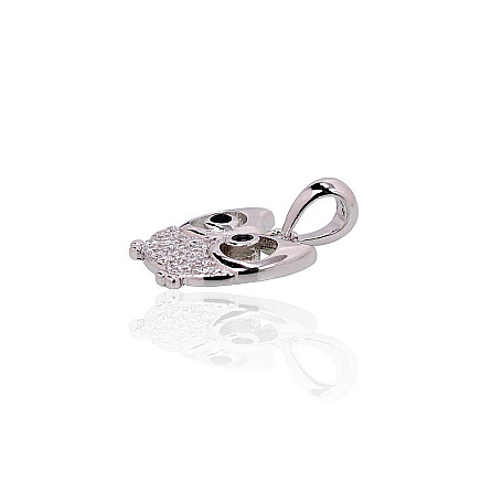 Silver pendant, Silver 925 fineness, Rhodium (Plating), Zirkons, Owl - 2301830000016 Women, Owl - Silver pendant, Silver 925 fineness, Rhodium (Plating), Zirkons