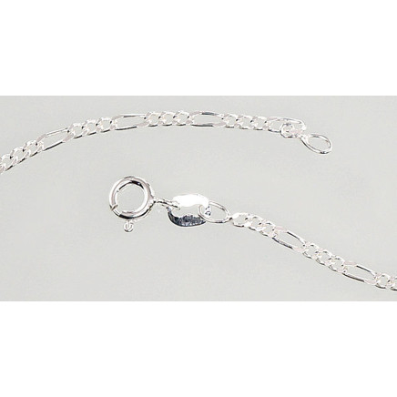 Серебряная цепочка Фигаро 2 мм , алмазная обработка граней, 50, 4.7 g, Серебро 925 проба, - 2400054007952 Цепочки, - Серебряная цепочка Фигаро 2 мм , алмазная обработка граней, 50, 4.7 g, Серебро 925 проба