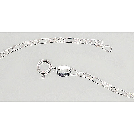 Серебряная цепочка Фигаро 2 мм , алмазная обработка граней, 55, 5.3 g, Серебро 925 проба, - 2400054007884 Цепочки, - Серебряная цепочка Фигаро 2 мм , алмазная обработка граней, 55, 5.3 g, Серебро 925 проба