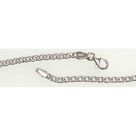 Silver chain Rombo 2, 8 mm, diamond cut, Silver 925 fineness, Rhodium (Plating), - 2400064000219 For man, - Silver chain Rombo 2, 8 mm, diamond cut, Silver 925 fineness, Rhodium (Plating)