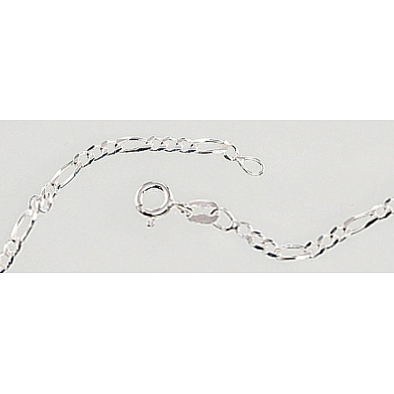 Sudraba ķēdīte Figaro 2, 2 mm, dimantu apstrādājums, Sudrabs 925 prove, - 2400105689793 Ķēdītes, - Sudraba ķēdīte Figaro 2, 2 mm, dimantu apstrādājums, Sudrabs 925 prove