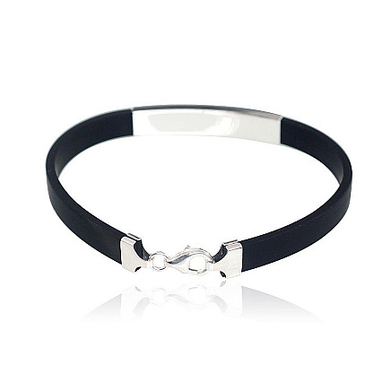 Silver bracelet, Silver 925 fineness, Rhodium (Plating), - 2600279000015 Bracelets, - Silver bracelet, Silver 925 fineness, Rhodium (Plating)