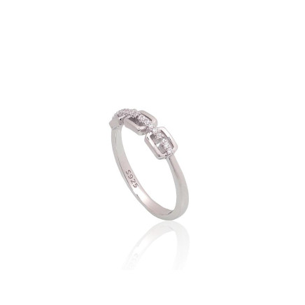 Silver ring, Silver 925 fineness, Rhodium (Plating), Zirkons, - 2101952000068 Women, - Silver ring, Silver 925 fineness, Rhodium (Plating), Zirkons
