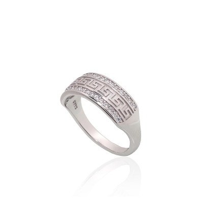 Women,  - Silver ring, Silver 925 fineness, Rhodium (Plating), Zirkons