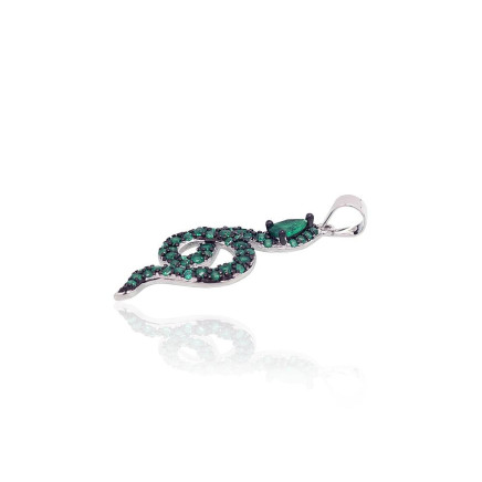 Silver pendant, Silver 925 fineness, Rhodium (Plating), Zirkons, - 2302000000010 Women, - Silver pendant, Silver 925 fineness, Rhodium (Plating), Zirkons