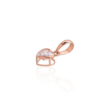 Gold pendant, Red Gold 585 fineness, Zirkons, - 1300169995056 Women, - Gold pendant, Red Gold 585 fineness, Zirkons
