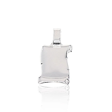 Women, Paper, Scroll, Parchment, Engravable - Silver pendant, 4.2 g, Silver 925 fineness
