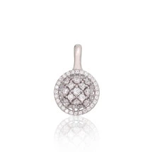 Silver pendant, Silver 925 fineness, Rhodium (Plating), Zirkons