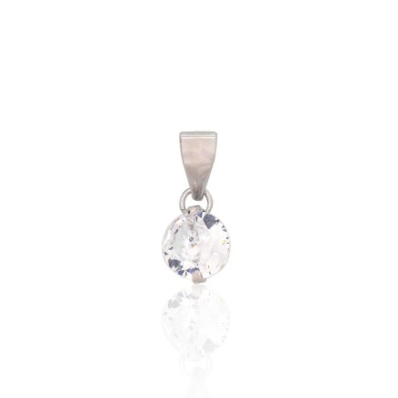 Sieviešu,  - Sudraba kulons, 0.4 g, Sudrabs 925 prove, rodijs (pārklājums), Cirkoni