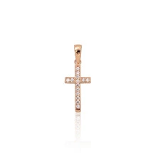 Gold pendant, Red Gold 585 fineness, Zirkons