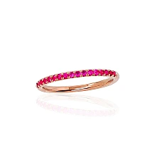 Gold ring, 16.5, 1.3 g, Red Gold 585 fineness, Ruby