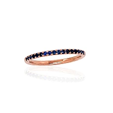 Gold ring, 15.5, 1.25 g, Red Gold 585 fineness, Sapphire