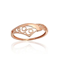 Gold ring, 16, 1.24 g, Red Gold 585 fineness