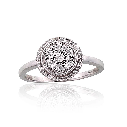 Lamour  collection,  - Gold ring, 18.5, 3.09 g, White Gold 585 fineness, Diamonds