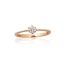 Gold ring, Red Gold 585 fineness, Diamonds