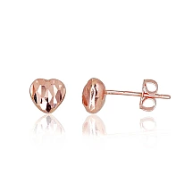 Gold classic studs earrings, 0.55 g, Red Gold 585 fineness