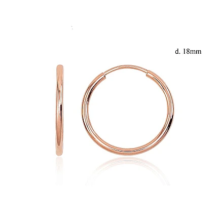 Rings-earrings,  - Gold rings-earrings, 0.82 g, Red Gold 585 fineness