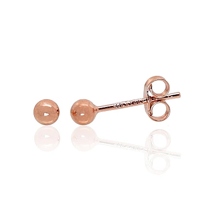 Classic Studs,  - Gold classic studs earrings, 0.34 g, Red Gold 585 fineness